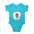 Baby Romper | 0-12 Months Regular Fit | 180 GSM Bio-Washed Cotton Blend | Double Stitched, Pre-Shrunk | Unisex | Personalized | DTF | Bold | Career | Everyday | Empowering - back - SkyBlue - mockup 2