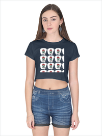 Female Crop Top | Women's Regular Fit | 180 GSM Bio-Washed Cotton | Double Stitched, Pre-Shrunk | For Her | Personalized | DTG | Bold | Career | Everyday | Empowering