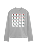 Male Full Sleeve T-Shirt | Men's Regular Fit | 180 GSM Bio-Washed Cotton Blend | Embroidery | Double Stitched | Personalized | Bold | Career | Everyday | Empowering - front - Grey Melange - mockup 1
