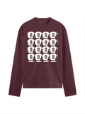 Male Full Sleeve T-Shirt | Men's Regular Fit | 180 GSM Bio-Washed Cotton Blend | Embroidery | Double Stitched | Personalized | Bold | Career | Everyday | Empowering - front - Maroon - mockup 1