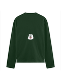 Male Full Sleeve T-Shirt | Men's Regular Fit | 180 GSM Bio-Washed Cotton Blend | Embroidery | Double Stitched | Personalized | Bold | Career | Everyday | Empowering - back - Bottle Green - mockup 2