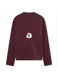 Male Full Sleeve T-Shirt | Men's Regular Fit | 180 GSM Bio-Washed Cotton Blend | Embroidery | Double Stitched | Personalized | Bold | Career | Everyday | Empowering - back - Maroon - mockup 2