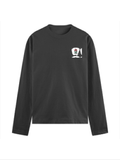 Male Full Sleeve T-Shirt | Men's Regular Fit | 180 GSM Bio-Washed Cotton Blend | Embroidery | Double Stitched | Personalized | Bold | Career | Everyday | Empowering - left pocket - Black - mockup 3
