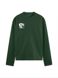 Male Full Sleeve T-Shirt | Men's Regular Fit | 180 GSM Bio-Washed Cotton Blend | Embroidery | Double Stitched | Personalized | Bold | Career | Everyday | Empowering - right pocket - Bottle Green - mockup 4