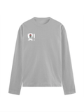 Male Full Sleeve T-Shirt | Men's Regular Fit | 180 GSM Bio-Washed Cotton Blend | Embroidery | Double Stitched | Personalized | Bold | Career | Everyday | Empowering - right pocket - Grey Melange - mockup 4