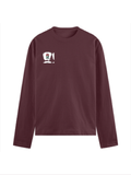 Male Full Sleeve T-Shirt | Men's Regular Fit | 180 GSM Bio-Washed Cotton Blend | Embroidery | Double Stitched | Personalized | Bold | Career | Everyday | Empowering - right pocket - Maroon - mockup 4