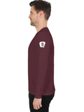 Male Full Sleeve T-Shirt | Men's Regular Fit | 180 GSM Bio-Washed Cotton Blend | Embroidery | Double Stitched | Personalized | Bold | Career | Everyday | Empowering - left sleeve - Maroon - mockup 5