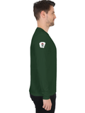 Male Full Sleeve T-Shirt | Men's Regular Fit | 180 GSM Bio-Washed Cotton Blend | Embroidery | Double Stitched | Personalized | Bold | Career | Everyday | Empowering - right sleeve - Bottle Green - mockup 6
