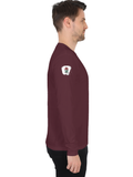 Male Full Sleeve T-Shirt | Men's Regular Fit | 180 GSM Bio-Washed Cotton Blend | Embroidery | Double Stitched | Personalized | Bold | Career | Everyday | Empowering - right sleeve - Maroon - mockup 6