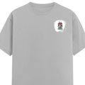 Men's Classic Crew T-Shirt | Regular Fit | 180 GSM Bio-Washed Cotton | DTF Print Ready | Pre-Shrunk, Durable | Personalized | DTF | Bold | Career | Everyday | Empowering - left pocket - Grey Melange - mockup 3
