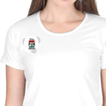 Female Classic Crew T-Shirt | Regular Fit | 180 GSM Bio-Washed Cotton | Pre-Shrunk, Double-Stitched | Women | Personalized | Embroidery | Bold | Career | Everyday | Empowering - right pocket - White - mockup 4