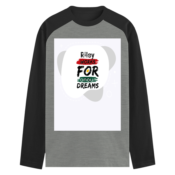 Men's Full Sleeve Raglan T-Shirt | Regular Fit | 180 GSM Bio-Washed Cotton Blend | Embroidery | Double Stitched Seam & Ribbed Neck | Personalized | Bold | Career | Everyday | Empowering