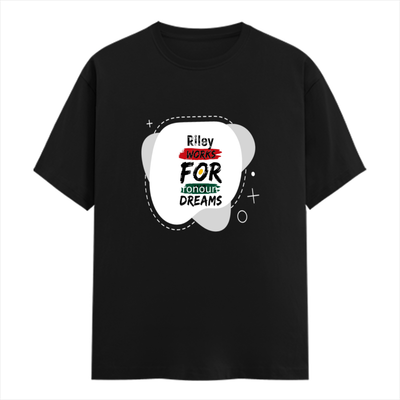 Male Classic Crew T-Shirt | Men's Regular Fit | 180 GSM Bio-Washed Cotton Blend | Embroidery | Pre-Shrunk, Double-Stitched | Personalized | Bold | Career | Everyday | Empowering - front - Black - mockup 1