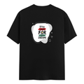 Male Classic Crew T-Shirt | Men's Regular Fit | 180 GSM Bio-Washed Cotton Blend | Embroidery | Pre-Shrunk, Double-Stitched | Personalized | Bold | Career | Everyday | Empowering - back - Black - mockup 2