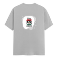 Male Classic Crew T-Shirt | Men's Regular Fit | 180 GSM Bio-Washed Cotton Blend | Embroidery | Pre-Shrunk, Double-Stitched | Personalized | Bold | Career | Everyday | Empowering - back - Grey Melange - mockup 2