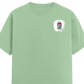Male Classic Crew T-Shirt | Men's Regular Fit | 180 GSM Bio-Washed Cotton Blend | Embroidery | Pre-Shrunk, Double-Stitched | Personalized | Bold | Career | Everyday | Empowering - left pocket - Jade - mockup 3