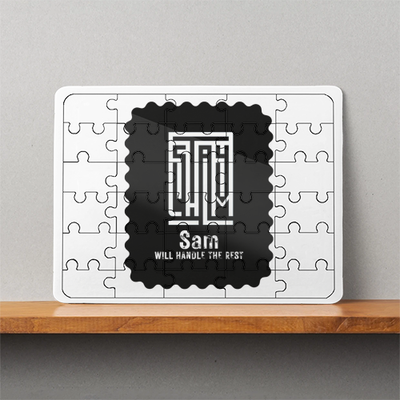MDF Wooden Puzzles | 6x8 Inch | 30 Pieces | Durable MDF | Glossy Finish | Sublimation Print | Lightweight | Waterproof | Fade-Proof | Unisex | Personalized | Minimalist | Self-reliance | Everyday | Confident - front - White - mockup 1
