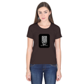 Women's Classic Crew T-Shirt | Regular Fit | 180 GSM Bio-Washed Cotton | DTF Print Ready | Double Stitched, Pre-Shrunk | Personalized | DTF | Minimalist | Self-reliance | Everyday | Confident - front - Coffee Brown - mockup 1