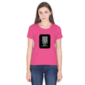 Women's Classic Crew T-Shirt | Regular Fit | 180 GSM Bio-Washed Cotton | DTF Print Ready | Double Stitched, Pre-Shrunk | Personalized | DTF | Minimalist | Self-reliance | Everyday | Confident - front - Pink - mockup 1
