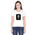Women's Classic Crew T-Shirt | Regular Fit | 180 GSM Bio-Washed Cotton | DTF Print Ready | Double Stitched, Pre-Shrunk | Personalized | DTF | Minimalist | Self-reliance | Everyday | Confident - front - White - mockup 1