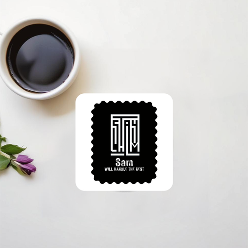 Acrylic Coaster | Standard | Durable Acrylic | UV Printed | Glossy Finish | Fade-Proof | Unisex | Personalized | Minimalist | Self-reliance | Everyday | Confident - front_2 - Square - White - mockup 2