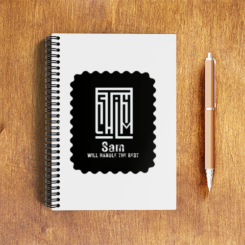 NotePad | A5 Size | Digital Print | 120 Pages | Unisex | Personalized | Minimalist | Self-reliance | Everyday | Confident - front - White - mockup 1