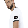 Ringer T-shirt | Unisex | DTG Print | Contrast Trim | Men's, Women's | Personalized | DTG | Graphic | Rebellion | Individuality | Everyday | Assertive - left sleeve - Black White - mockup 5