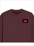Oversized Sweatshirt | Roomy Relaxed Fit | 400 GSM Cotton Blend | Pre-Shrunk Drop Shoulder | Unisex Adult | Personalized | DTF | Graphic | Rebellion | Individuality | Everyday | Assertive - left pocket - Maroon - mockup 3