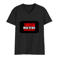 Men's V-Neck T-Shirt | Regular Fit | 180 GSM Bio-Washed Cotton | DTG Print | Durable | Personalized | DTG | Graphic | Rebellion | Individuality | Everyday | Assertive