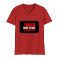 Men's V-Neck T-Shirt | Regular Fit | 180 GSM Bio-Washed Cotton | DTG Print | Durable | Personalized | DTG | Graphic | Rebellion | Individuality | Everyday | Assertive - front - Red - mockup 1