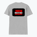Men's V-Neck T-Shirt | Regular Fit | 180 GSM Bio-Washed Cotton | DTG Print | Durable | Personalized | DTG | Graphic | Rebellion | Individuality | Everyday | Assertive - back - Grey Melange - mockup 2