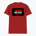 Men's V-Neck T-Shirt | Regular Fit | 180 GSM Bio-Washed Cotton | DTG Print | Durable | Personalized | DTG | Graphic | Rebellion | Individuality | Everyday | Assertive - back - Red - mockup 2