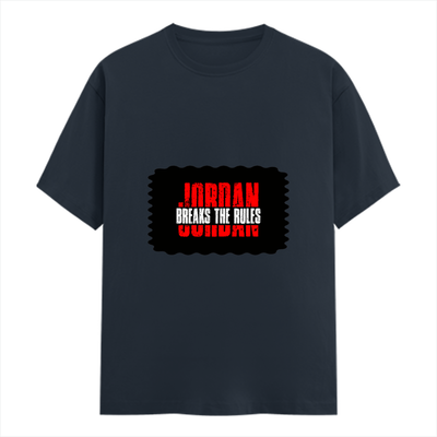 Female Classic Crew T-Shirt | Women's Regular Fit | 180 GSM Bio-Washed Cotton | Double Stitched, Pre-Shrunk | Personalized | DTG | Graphic | Rebellion | Individuality | Everyday | Assertive - front - Navy Blue - mockup 1