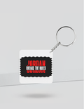 Keychain | Rectangle, Square, Slim Options | Acrylic UV Printed | Fade-Proof, Glossy Finish | Unisex | Personalized | Graphic | Rebellion | Individuality | Everyday | Assertive - back_Square - White - mockup 2