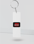 Keychain | Rectangle, Square, Slim Options | Acrylic UV Printed | Fade-Proof, Glossy Finish | Unisex | Personalized | Graphic | Rebellion | Individuality | Everyday | Assertive - front_Slim - Slim - White - mockup 5