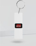 Keychain | Rectangle, Square, Slim Options | Acrylic UV Printed | Fade-Proof, Glossy Finish | Unisex | Personalized | Graphic | Rebellion | Individuality | Everyday | Assertive - back_Slim - White - mockup 6