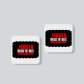 Fridge Magnet | Square | Durable Acrylic | UV Print, Strong Hold | Home & Living, Unisex | Personalized | Graphic | Rebellion | Individuality | Everyday | Assertive - front - White - mockup 1