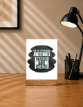 Acrylic Photo Frame | 5x7 Tabletop Display | UV Printed Acrylic & Wood Stand | Personalized Gift & Home Decor | Personalized | Bold | Success | Assertive - front - mockup 1