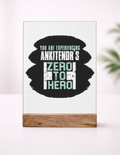 Acrylic Photo Frame | 5x7 Tabletop Display | UV Printed Acrylic & Wood Stand | Personalized Gift & Home Decor | Personalized | Bold | Success | Assertive - front_1 - mockup 2