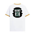 Ringer T-shirt | Unisex Regular Fit | 100% Cotton DTF/DTG | Contrast Rib Neck Bio Washed Pre-Shrunk | Adults | Personalized | DTF | Bold | Success | Assertive - back - Mustard yellow off white - mockup 2