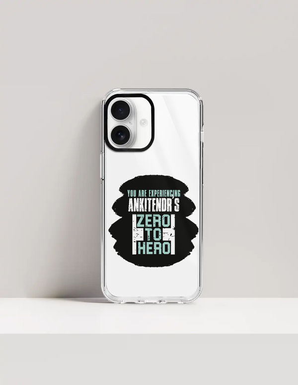 Hard Clear Case | iPhone | TPU Sides & PC Back | Detachable Camera Protector, Scratch-Proof | Unisex | Personalized | Bold | Success | Assertive