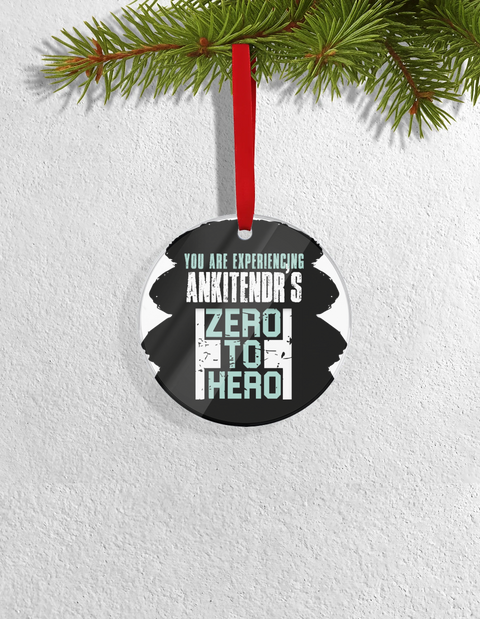 Christmas Ornaments | 3x3-inch | Acrylic UV Printed | Lightweight, Waterproof, Fade-Proof, Satin Ribbon | Unisex Adult | Personalized | Bold | Success | Assertive - front_Circle - Circle - mockup 1