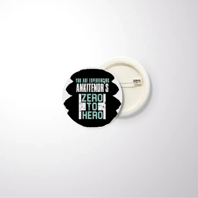 Pin Button Badge | Unisex | Original EPSON Inks | Glossy Finish, Rust-Free, Pin Attached | Everyday Wear | Personalized | Bold | Success | Assertive - front_32mm - 32mm - White - mockup 1