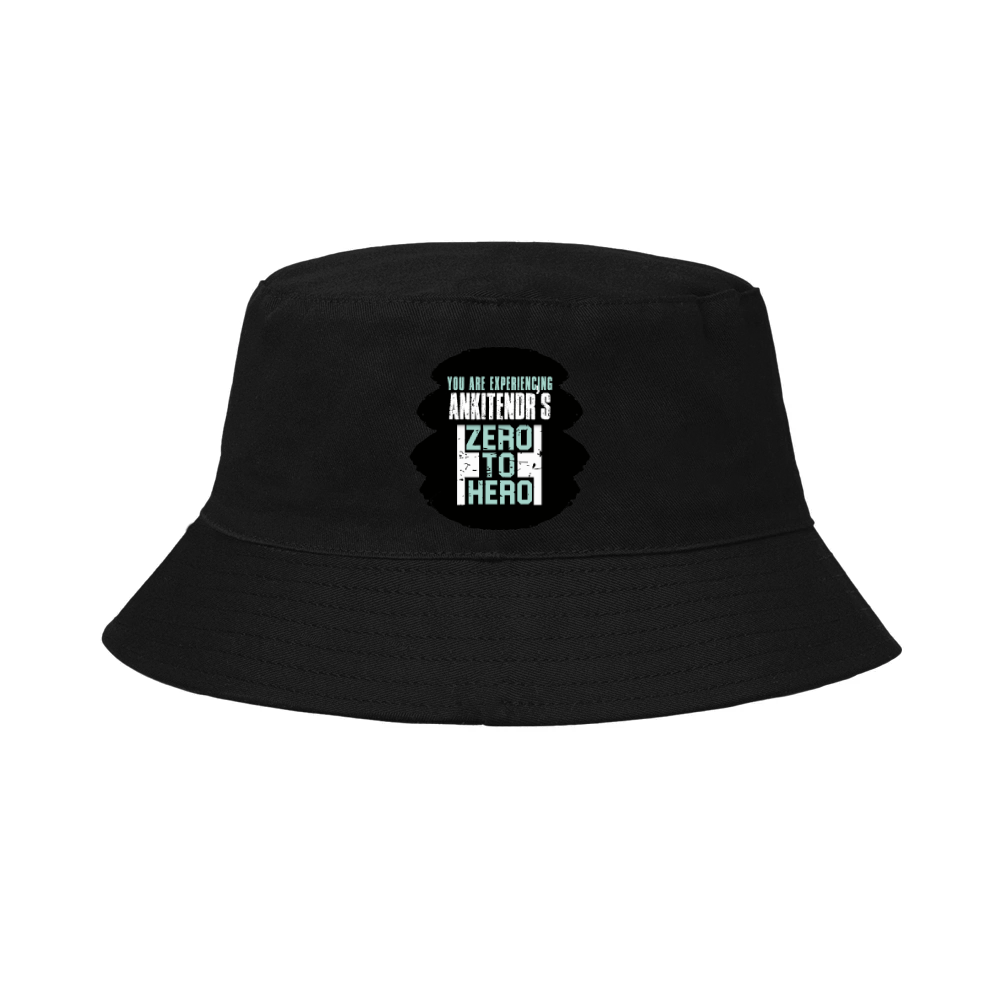 Classic Bucket Hat | Unisex Heavy Cotton | DTG Printed | Sun Protection & Comfort | Men & Women | Personalized | DTG | Bold | Success | Assertive - front - Black - mockup 1