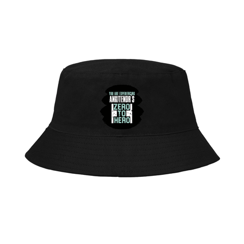 Classic Bucket Hat | Unisex Heavy Cotton | DTG Printed | Sun Protection & Comfort | Men & Women | Personalized | DTG | Bold | Success | Assertive - front - Black - mockup 1