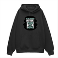 Oversized Hoodie | Unisex Relaxed Fit | 400 GSM Cotton Blend | DTG Printed | Drop Shoulder, Pre-Shrunk | Adults | Personalized | DTG | Bold | Success | Assertive - front - Black - mockup 1