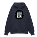 Oversized Hoodie | Unisex Relaxed Fit | 400 GSM Cotton Blend | DTG Printed | Drop Shoulder, Pre-Shrunk | Adults | Personalized | DTG | Bold | Success | Assertive - front - Navy Blue - mockup 1