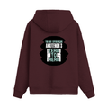 Oversized Hoodie | Unisex Relaxed Fit | 400 GSM Cotton Blend | DTG Printed | Drop Shoulder, Pre-Shrunk | Adults | Personalized | DTG | Bold | Success | Assertive - back - Maroon - mockup 2