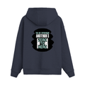 Oversized Hoodie | Unisex Relaxed Fit | 400 GSM Cotton Blend | DTG Printed | Drop Shoulder, Pre-Shrunk | Adults | Personalized | DTG | Bold | Success | Assertive - back - Navy Blue - mockup 2