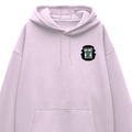 Oversized Hoodie | Unisex Relaxed Fit | 400 GSM Cotton Blend | DTG Printed | Drop Shoulder, Pre-Shrunk | Adults | Personalized | DTG | Bold | Success | Assertive - left pocket - Light Baby Pink - mockup 3